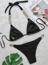 Split Strap Diamond Swimsuit