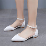 Flat-heeled Pointed Low-heeled Satin Bridal Shoes
