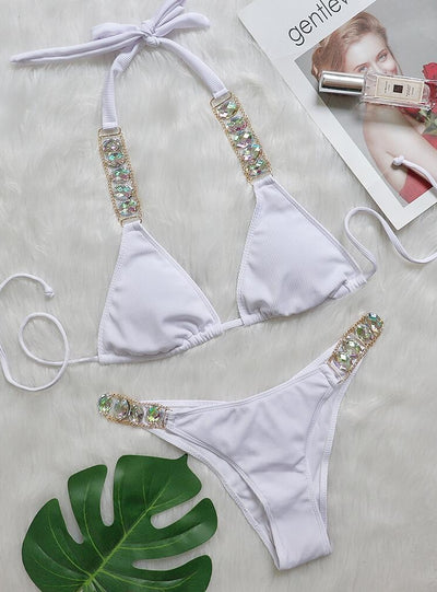 Split Strap Diamond Swimsuit