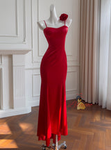 Three-dimensional Straps Flower Dress