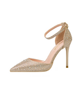 Thin High-heeled Pointed Rhinestone Wedding Shoes