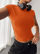 Sexy Backless Slim Short Sleeve T-shirt