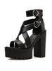 Open-toed High-heeled Cross Straps Sandals