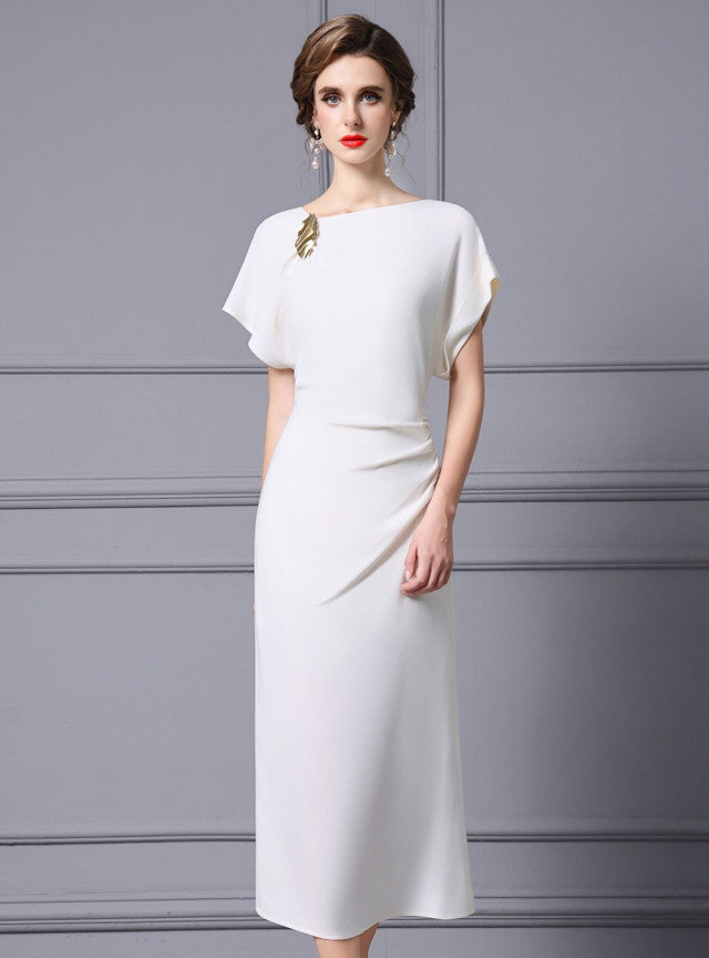 White Split Mother Of The Bride Dress