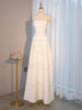 Simple White Strapless Beading Pearls Wedding Dress