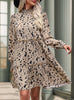 Printed Long Sleeve Stitching Dress