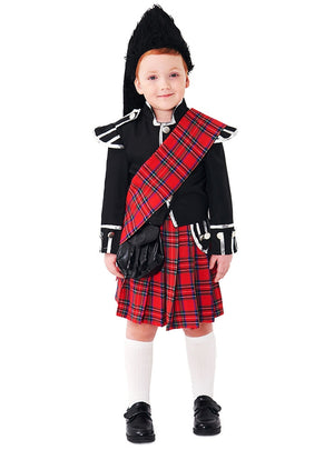Halloween Children Scottish Red Plaid Cosplay