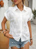 Women's Lapel Cotton Embroidered Shirt