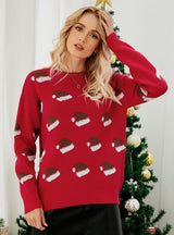 Round Neck Cartoon Christmas Sweater