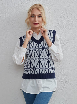 Fashion Geometric Sweater Vest