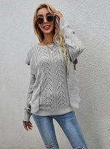 Wooden Ear Hollow Knitwear Sweater