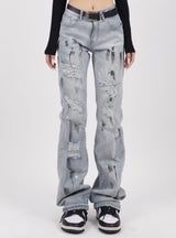 Vintage Ripped Loose Jeans Pant
