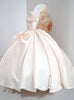 Ivory Satin Strapless Pleats Wedding Dress