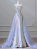 Purple Mermaid Sequins Tulle Prom Dress