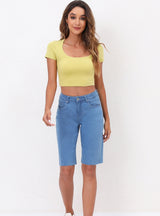 Elastic Light-colored Loose Casual Jeans