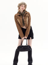 Lapel Vintage Denim Jacket Coat