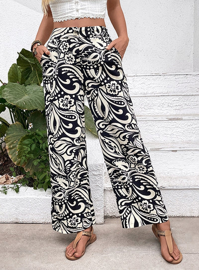 High Waist Straight Floral Printed Dress