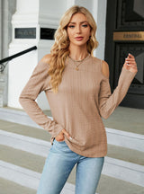 Round Neck Loose Long Sleeve T-shirt