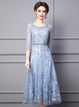 Pink Tulle Lace Mother Of The Bride Dress