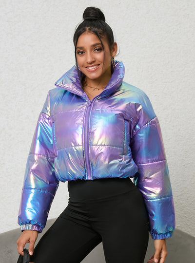 Small Metal Cotton Demon Short Cotton Coat