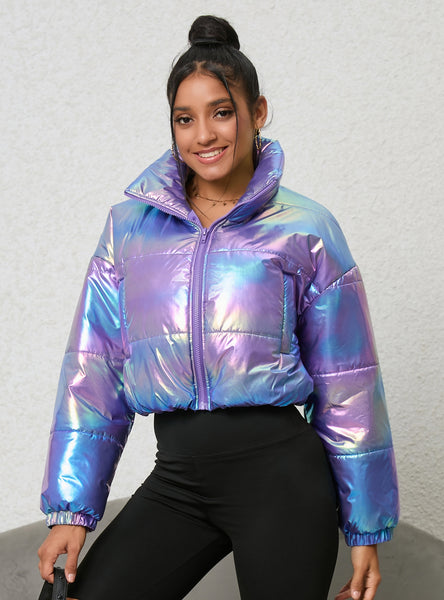 Small Metal Cotton Demon Short Cotton Coat