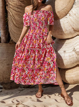 Women One-shoulder Printed Dress