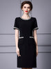 Black Short Sleeve Mother Of The Bride Dress