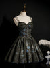 Black Tulle Sequins Beading Homecoming Dress