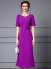 Purple Beading Mother of the Bride Dress