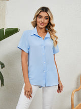 Casual Loose Short-sleeved V-neck Shirt
