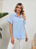 Casual Loose Short-sleeved V-neck Shirt