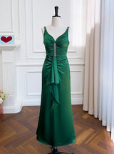 Sexy V-neck Sleeveless Sling Pleated Dress