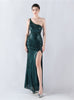 One Shoulder Sequins Beading Prom Dress