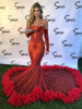Mermaid Sequins Appliques Prom Dress