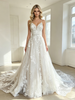 White Tulle Lace Appliques Wedding Dress