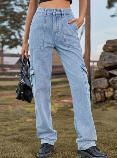 Women Casual Elastic Waist Jeans