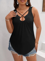 Sexy Hollow Irregular Vest Top