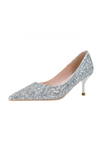 Shallow-mouthed Pointed Sequined Banquet Shoes