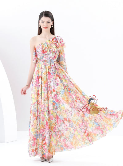 Floral Bohemian Holiday Swing Dress