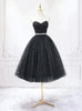 Black Tulle Sequins Homecoming Dress