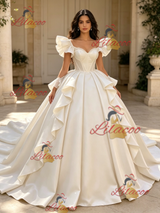 Fashion Satin Straps Quinceanera Dress