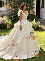 Fashion Satin Straps Quinceanera Dress