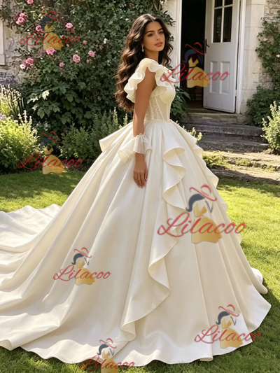 Fashion Satin Straps Quinceanera Dress