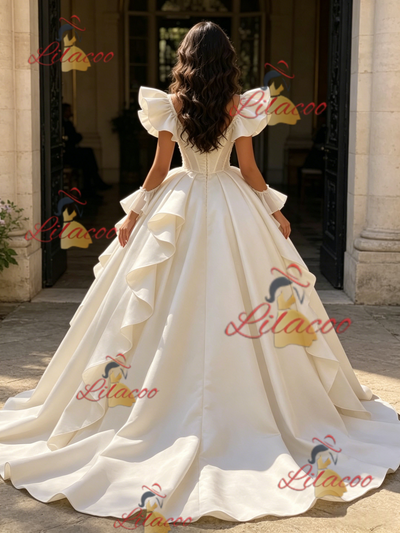 Fashion Satin Straps Quinceanera Dress