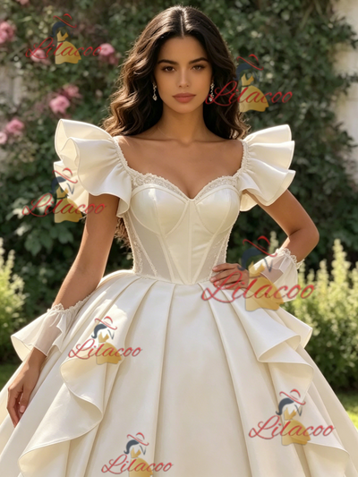 Fashion Satin Straps Quinceanera Dress