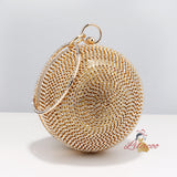 Diamond-encrusted Dinner Bag Small Round Bag