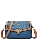 Crocodile-patterned Shoulder Bag