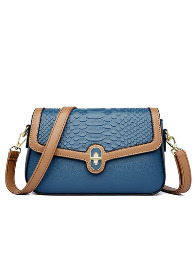 Crocodile-patterned Shoulder Bag