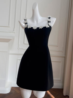 Slim Suspender Flower Dress