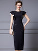 Black Beading Mother Of The Bride Dress